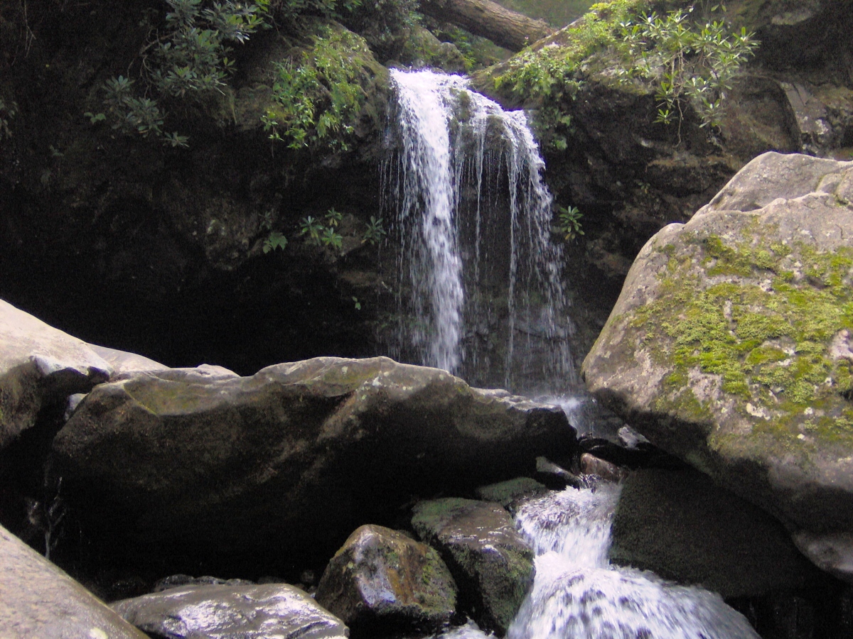 Grotto Falls on the Trillium Gap Trail